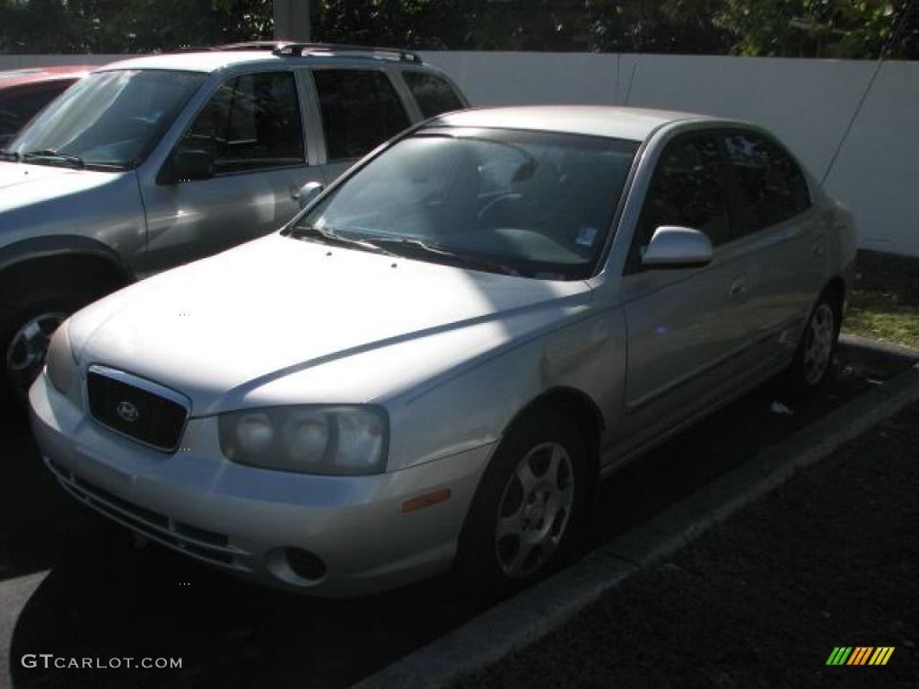 2002 Elantra GLS Sedan - Silver Pewter / Gray photo #5