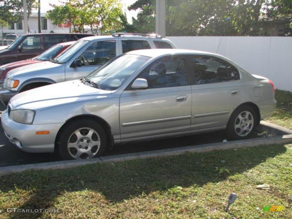 2002 Elantra GLS Sedan - Silver Pewter / Gray photo #6