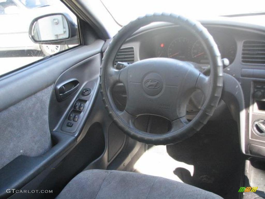 2002 Elantra GLS Sedan - Silver Pewter / Gray photo #14