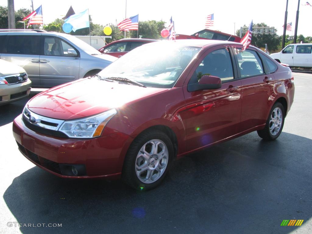 2009 Focus SES Sedan - Sangria Red Metallic / Charcoal Black photo #5