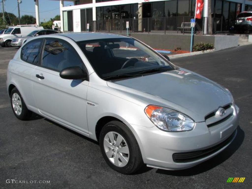 2008 Accent GS Coupe - Platinum Silver / Gray photo #1