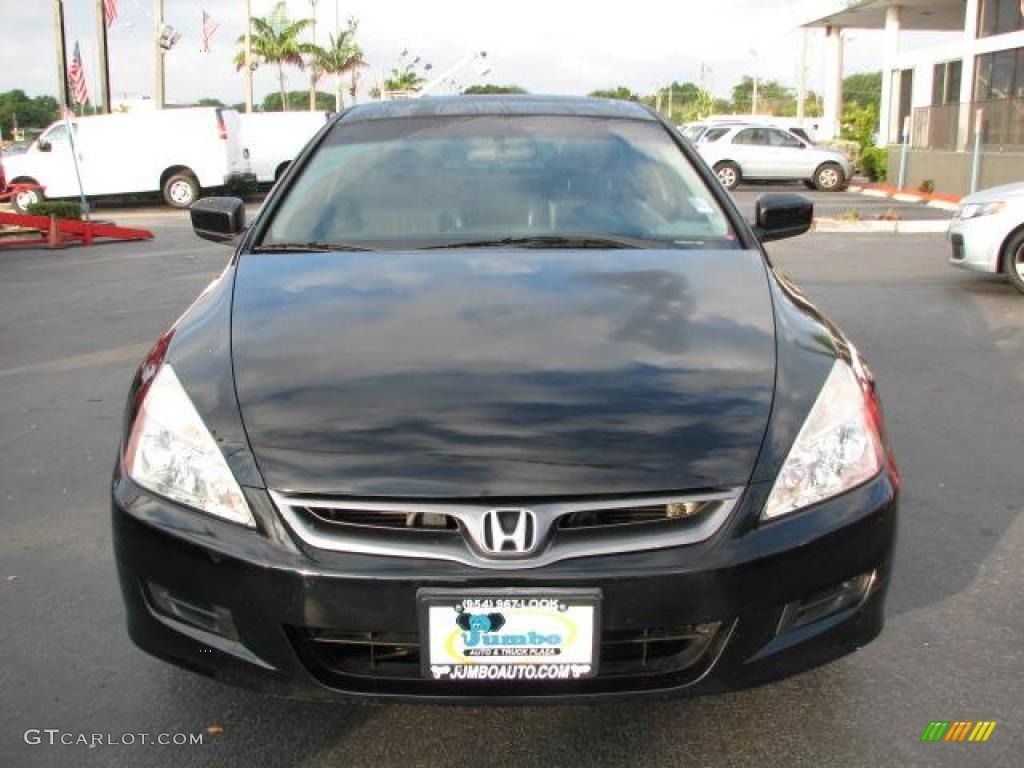 2006 Accord EX-L V6 Coupe - Nighthawk Black Pearl / Black photo #3