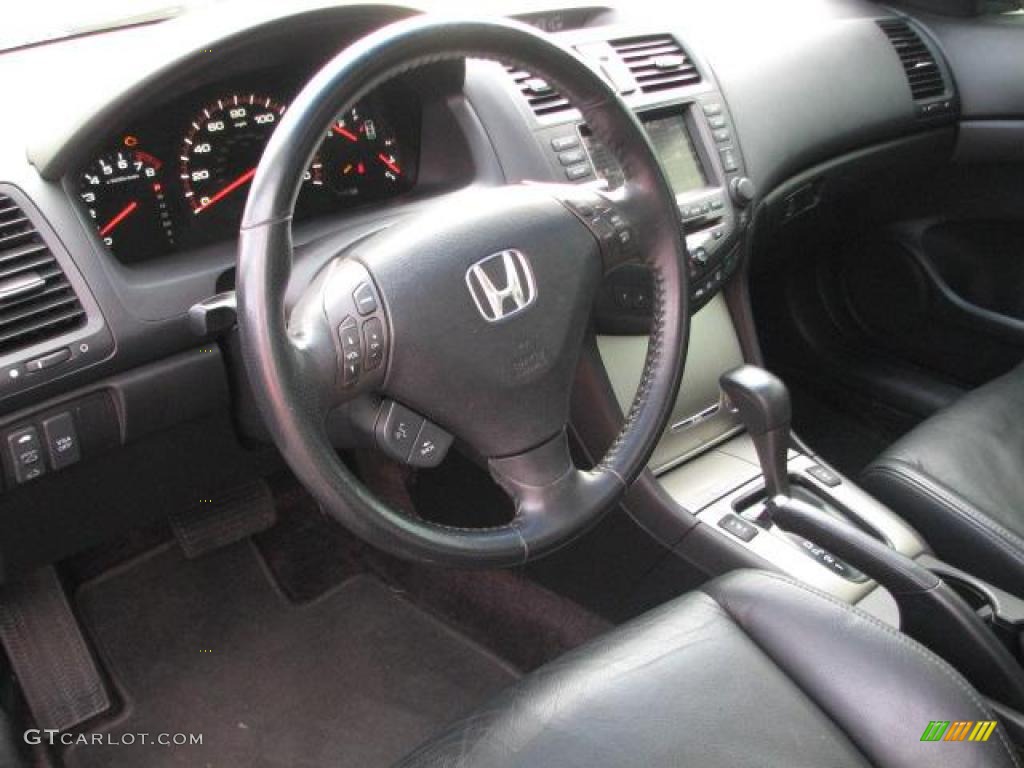 2006 Accord EX-L V6 Coupe - Nighthawk Black Pearl / Black photo #16