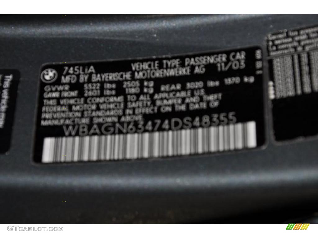 2004 7 Series 745Li Sedan - Titanium Grey Metallic / Basalt Grey/Flannel Grey photo #9