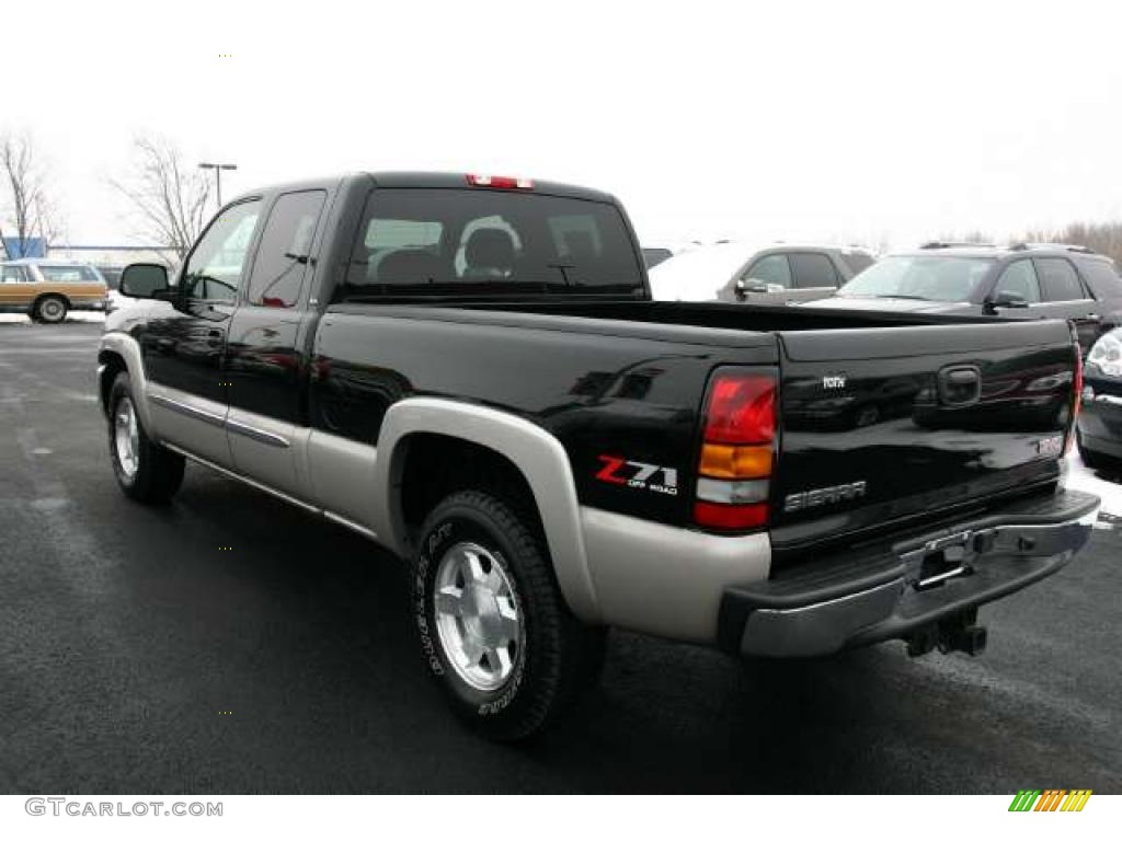 2005 Sierra 1500 Z71 Extended Cab 4x4 - Onyx Black / Dark Pewter photo #4