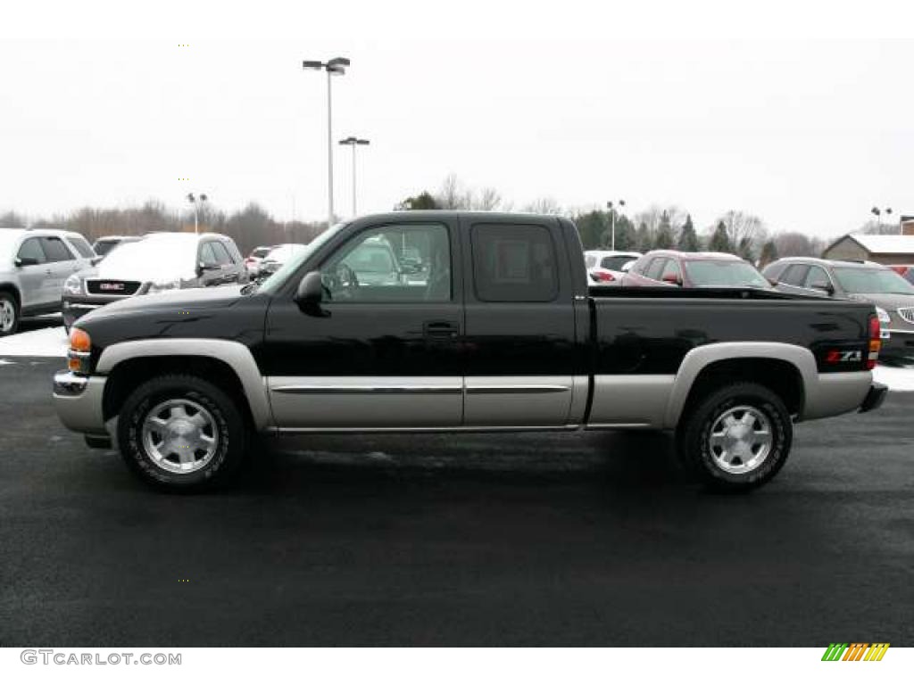 2005 Sierra 1500 Z71 Extended Cab 4x4 - Onyx Black / Dark Pewter photo #5