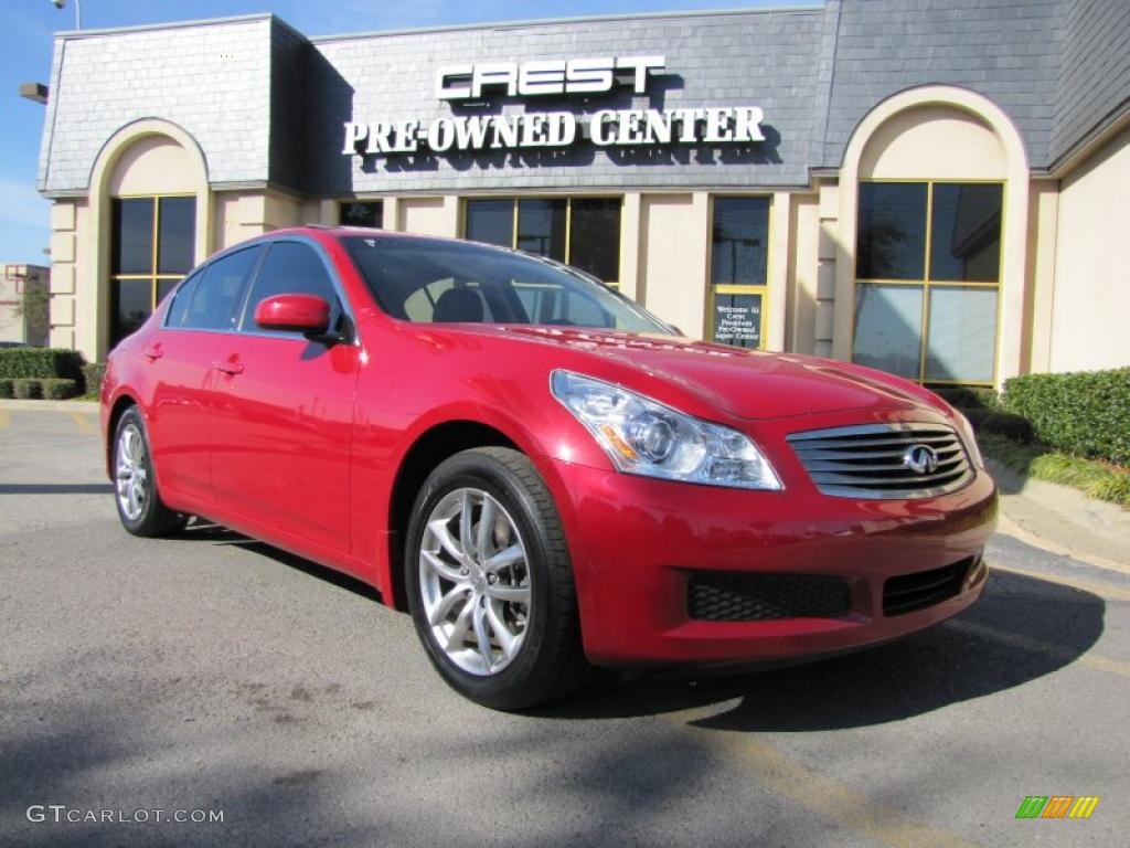 2008 G 35 x Sedan - Garnet Ember Red / Graphite photo #1