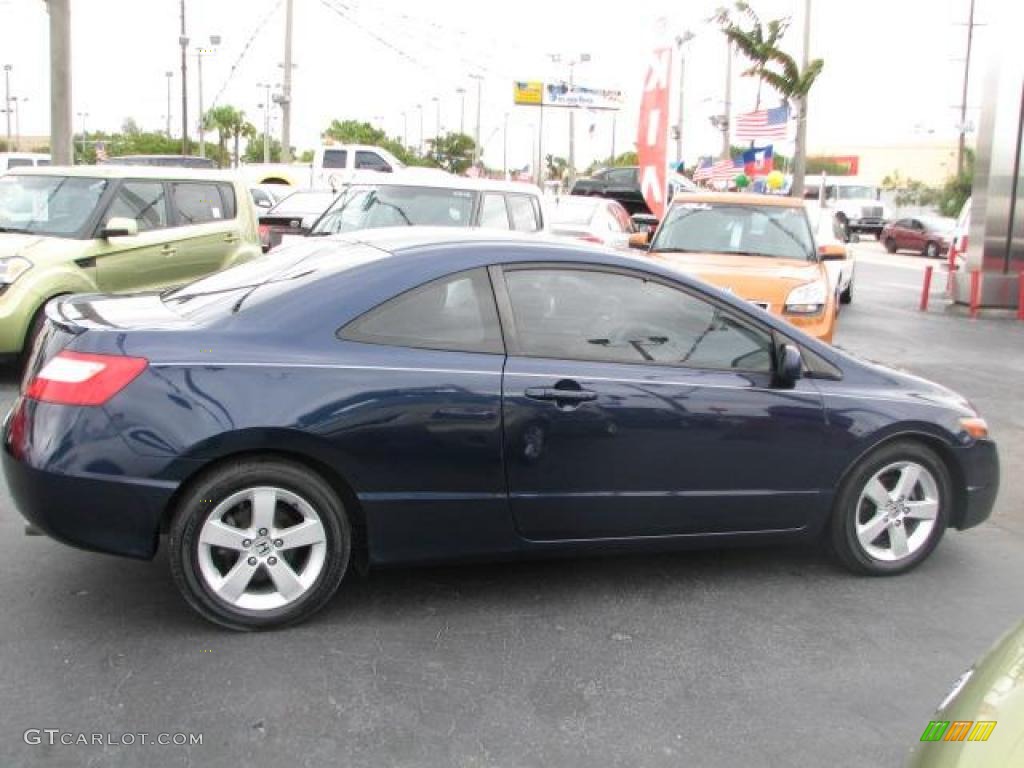 2007 Civic EX Coupe - Royal Blue Pearl / Gray photo #12
