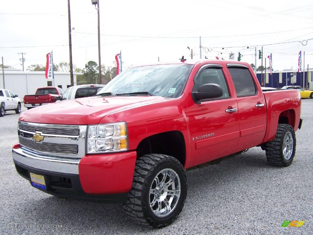 2008 Silverado 1500 LT Crew Cab - Victory Red / Ebony photo #7