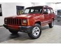 2000 Flame Red Jeep Cherokee SE  photo #2