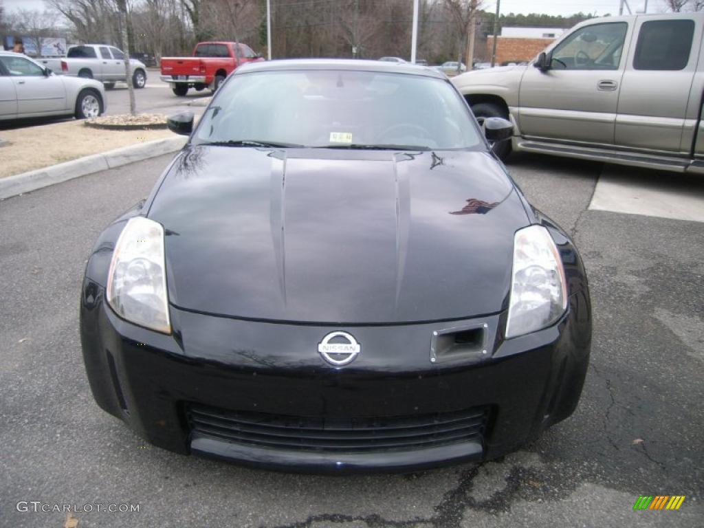 2004 350Z Touring Coupe - Super Black / Charcoal photo #8