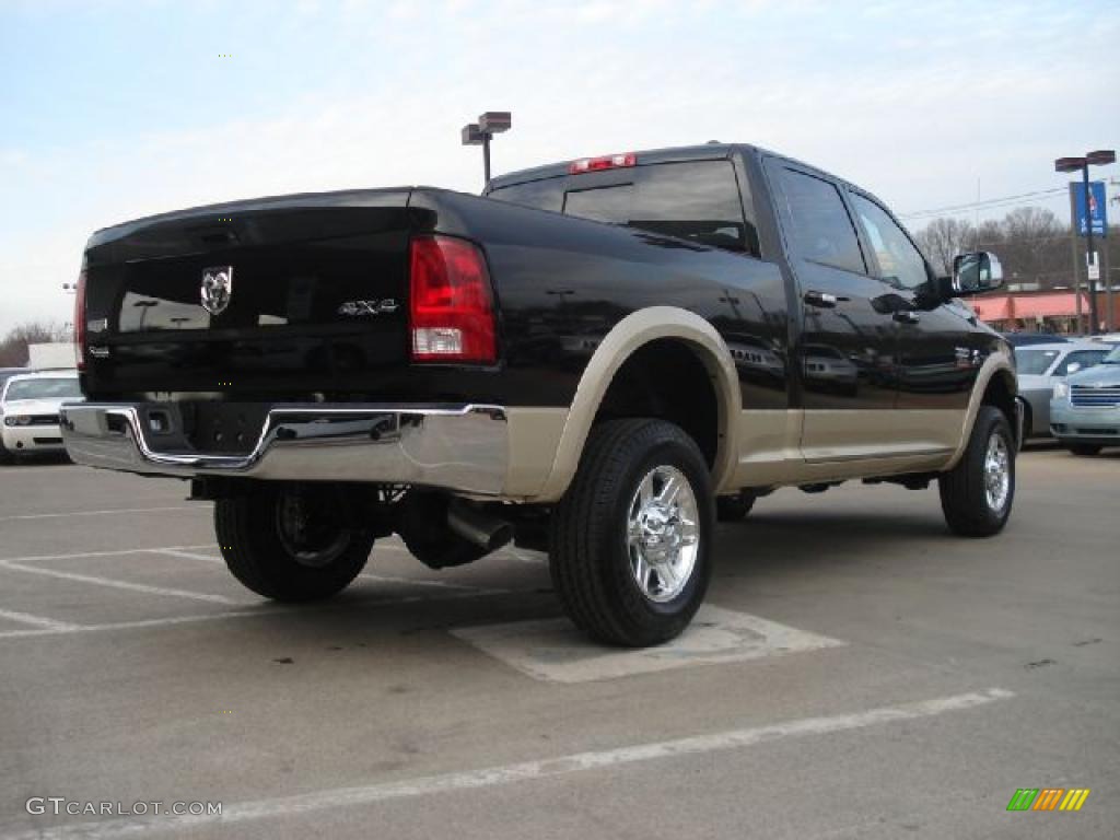 Brilliant Black Crystal Pearl 2011 Dodge Ram 2500 HD Laramie Crew Cab 4x4 Exterior Photo #44195564