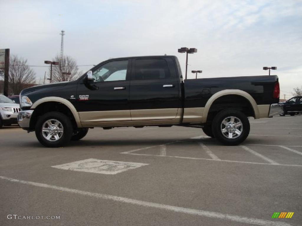 Brilliant Black Crystal Pearl 2011 Dodge Ram 2500 HD Laramie Crew Cab 4x4 Exterior Photo #44195576