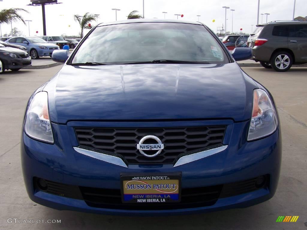 2008 Altima 2.5 S Coupe - Azure Blue Metallic / Blond photo #8