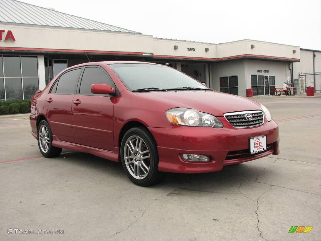 2005 Corolla S - Impulse Red / Black photo #1