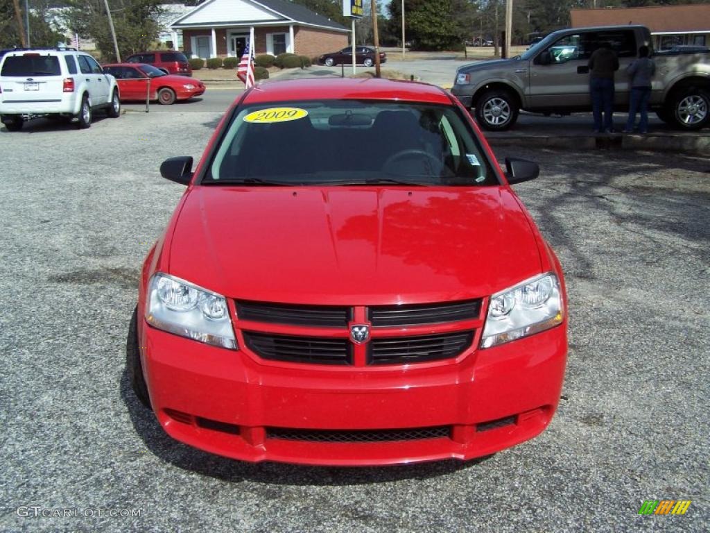 2009 Tor Red Dodge Avenger SE 44088622 Photo 2 Car