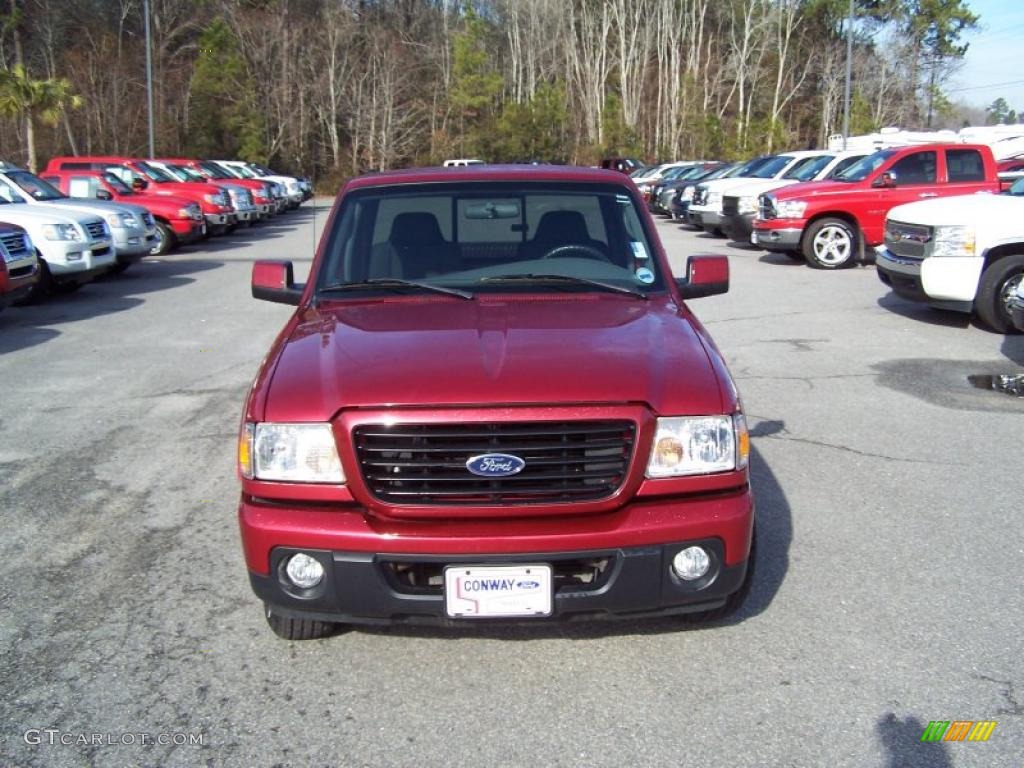2008 Ranger Sport Regular Cab - Redfire Metallic / Medium Dark Flint photo #2