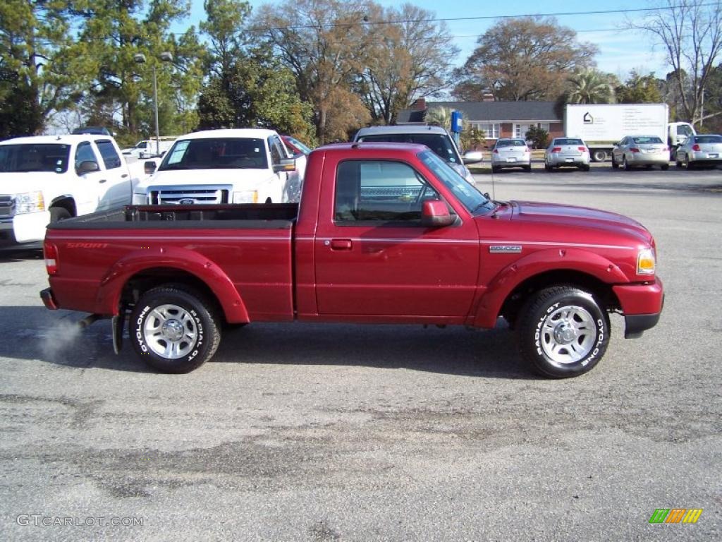2008 Ranger Sport Regular Cab - Redfire Metallic / Medium Dark Flint photo #4