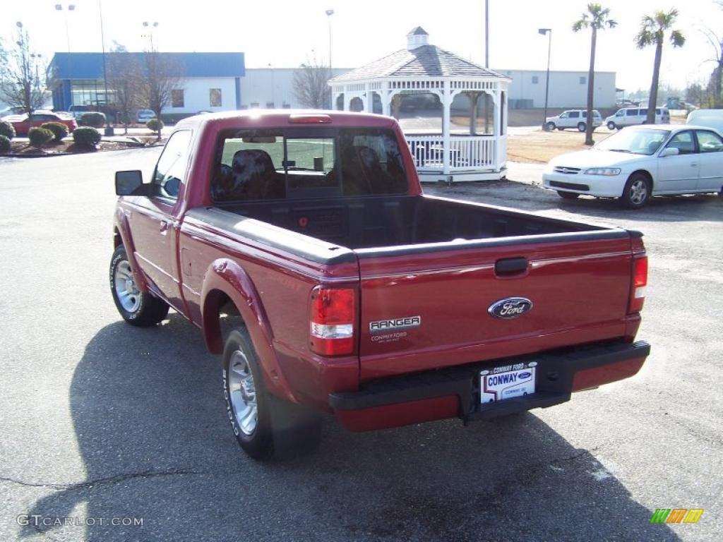 2008 Ranger Sport Regular Cab - Redfire Metallic / Medium Dark Flint photo #7