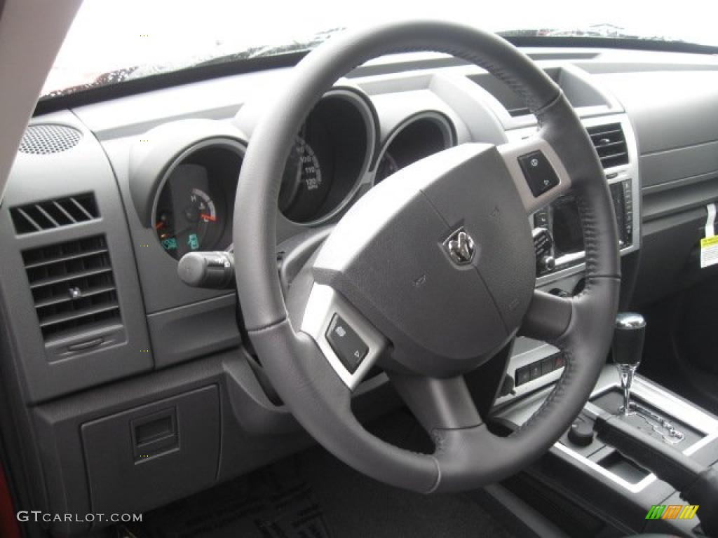 2011 Dodge Nitro Shock 4x4 Dark Slate Gray Steering Wheel Photo #44202218