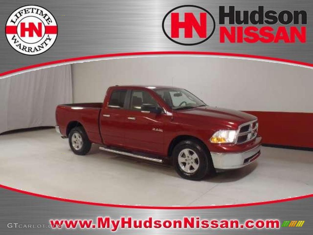 2010 Ram 1500 SLT Quad Cab - Inferno Red Crystal Pearl / Dark Slate/Medium Graystone photo #1