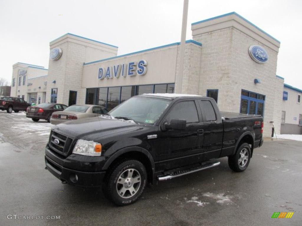 2008 F150 FX4 SuperCab 4x4 - Black / Medium/Dark Flint photo #1