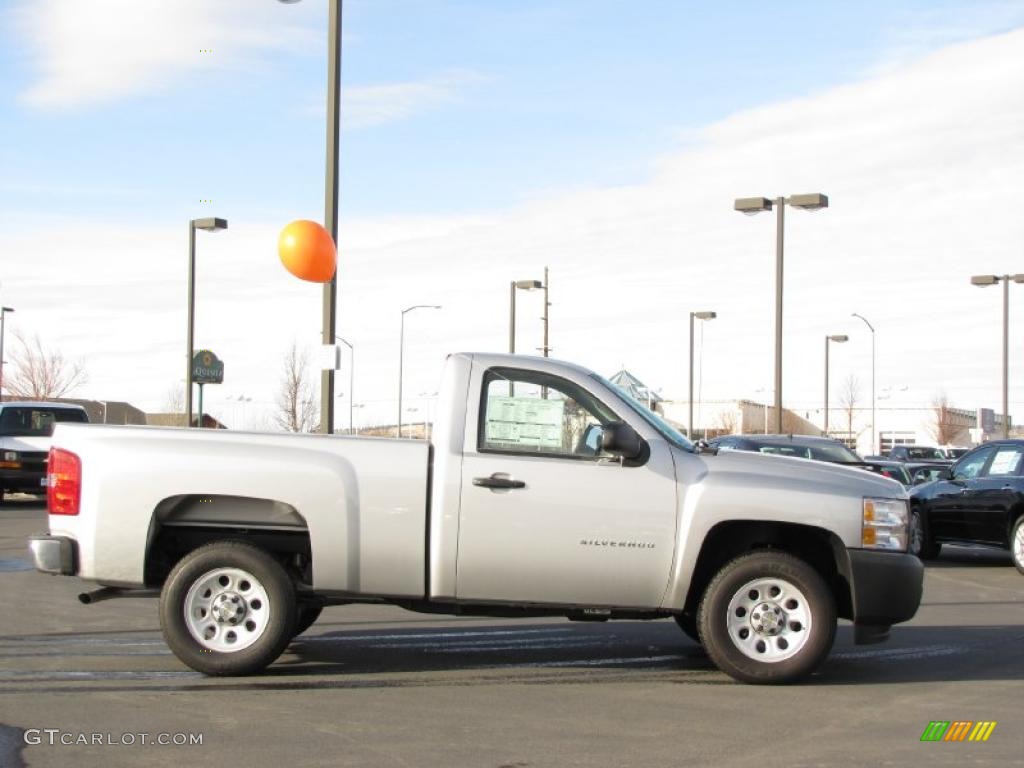 2011 Silverado 1500 Regular Cab - Sheer Silver Metallic / Dark Titanium photo #8