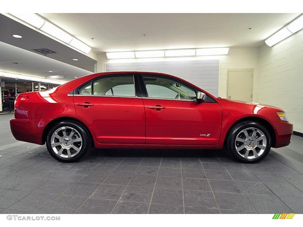 2008 MKZ AWD Sedan - Vivid Red Metallic / Sand photo #8