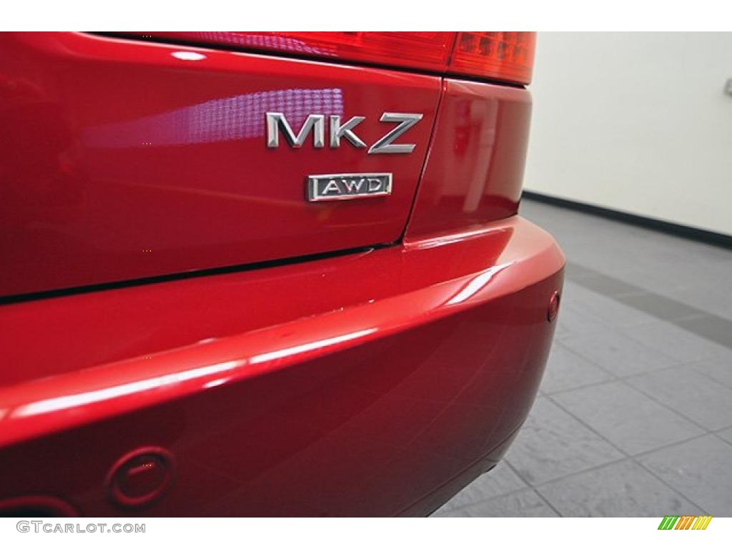 2008 MKZ AWD Sedan - Vivid Red Metallic / Sand photo #18