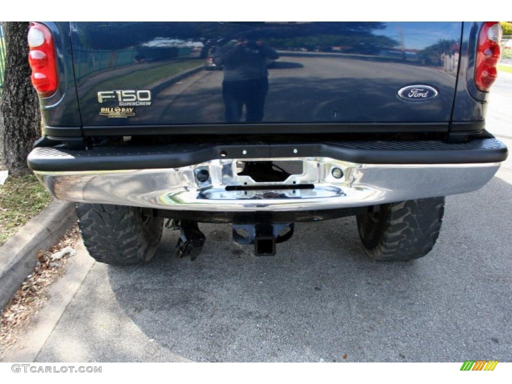 2002 F150 Lariat SuperCrew 4x4 - Charcoal Blue Metallic / Medium Parchment photo #14