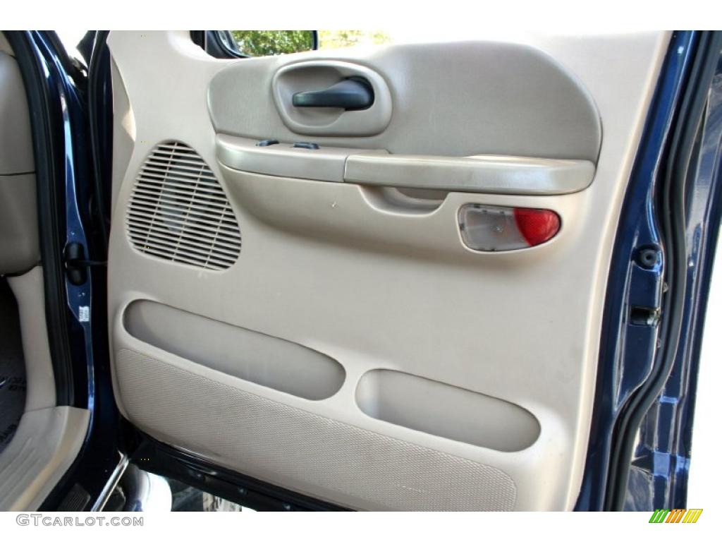 2002 F150 Lariat SuperCrew 4x4 - Charcoal Blue Metallic / Medium Parchment photo #24