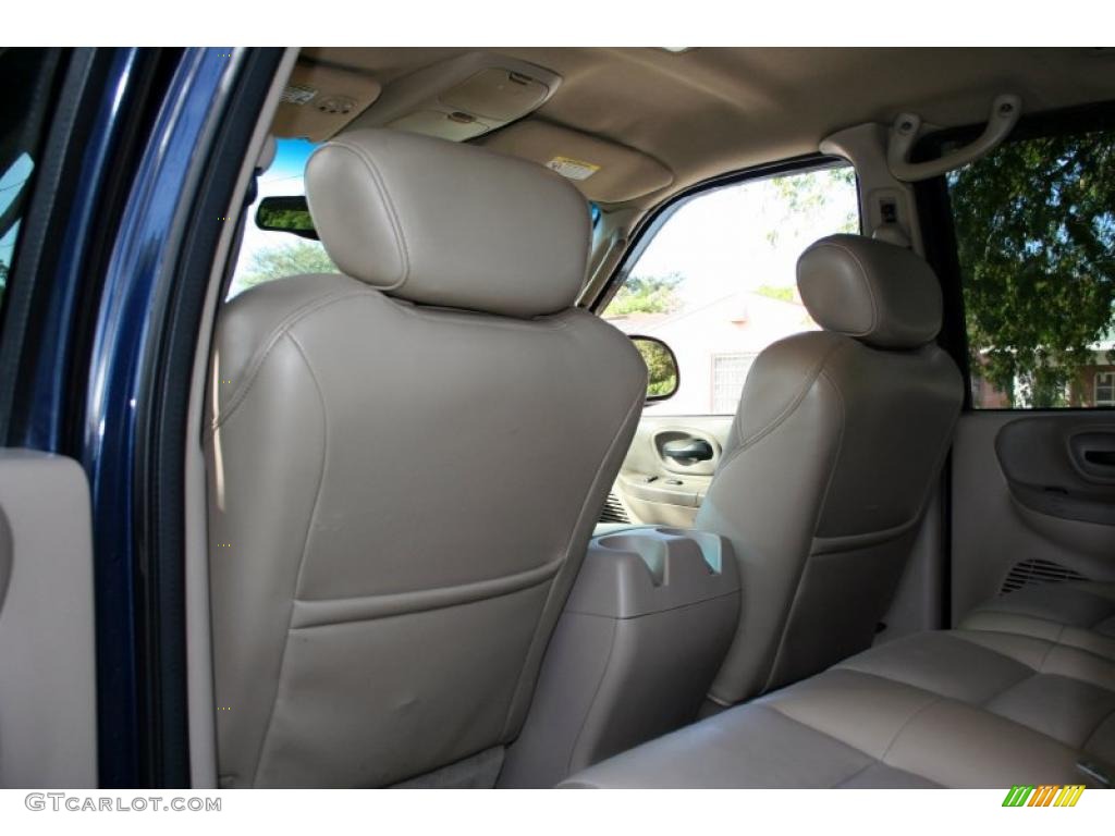 2002 F150 Lariat SuperCrew 4x4 - Charcoal Blue Metallic / Medium Parchment photo #39