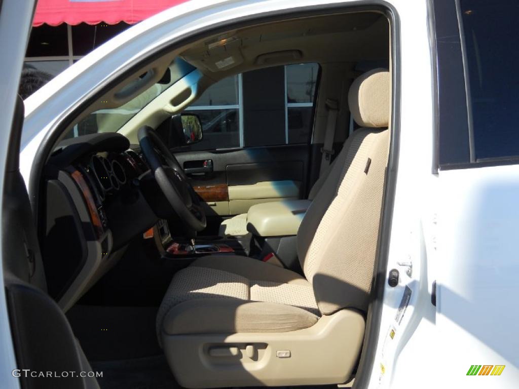 2008 Tundra SR5 CrewMax - Super White / Beige photo #12
