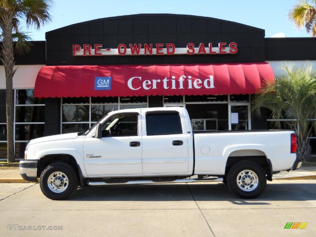 2007 Silverado 2500HD Classic LT Crew Cab - Summit White / Dark Charcoal photo #1