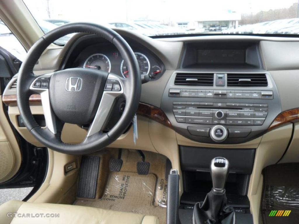 2008 Honda Accord EX-L Sedan Ivory Dashboard Photo #44213769