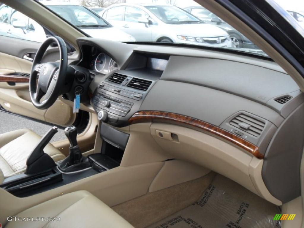 2008 Honda Accord EX-L Sedan Ivory Dashboard Photo #44213838