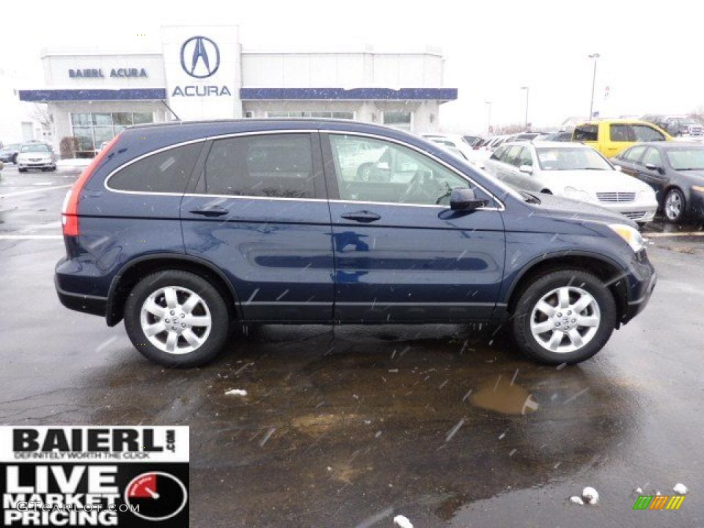 2008 CR-V EX-L 4WD - Royal Blue Pearl / Black photo #8