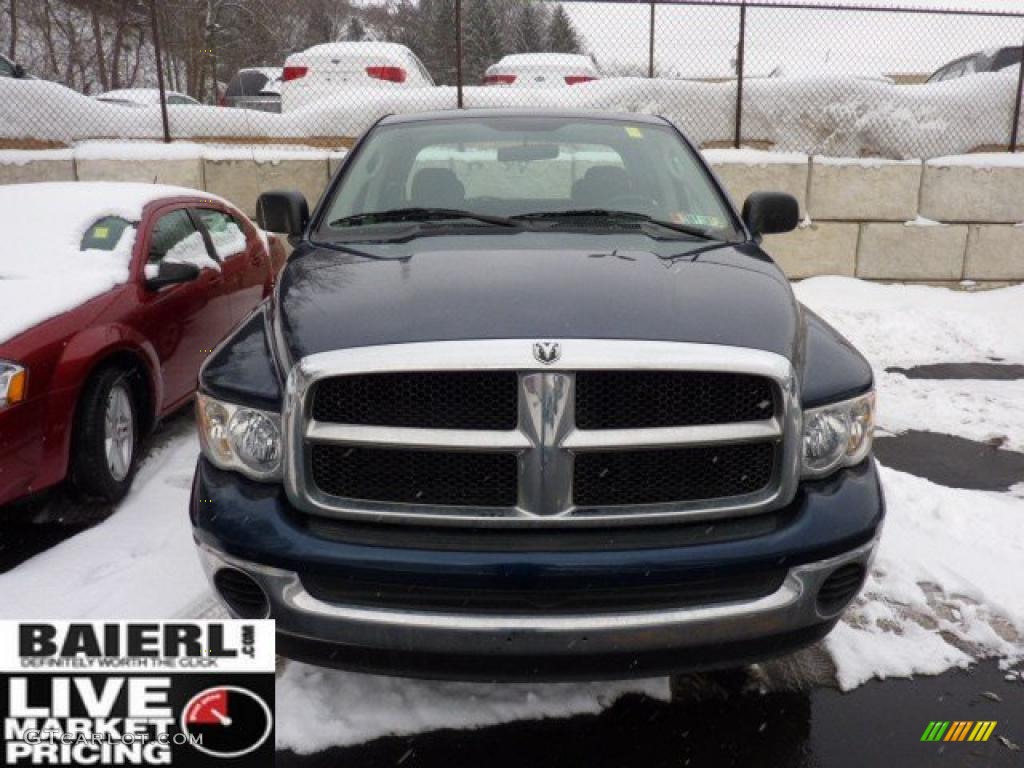2004 Ram 1500 SLT Quad Cab 4x4 - Patriot Blue Pearl / Dark Slate Gray photo #2
