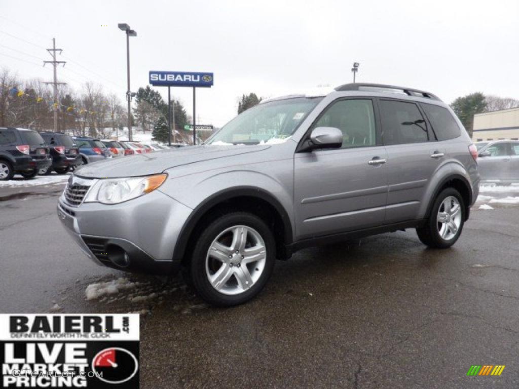 2009 Forester 2.5 X Limited - Steel Silver Metallic / Platinum photo #3