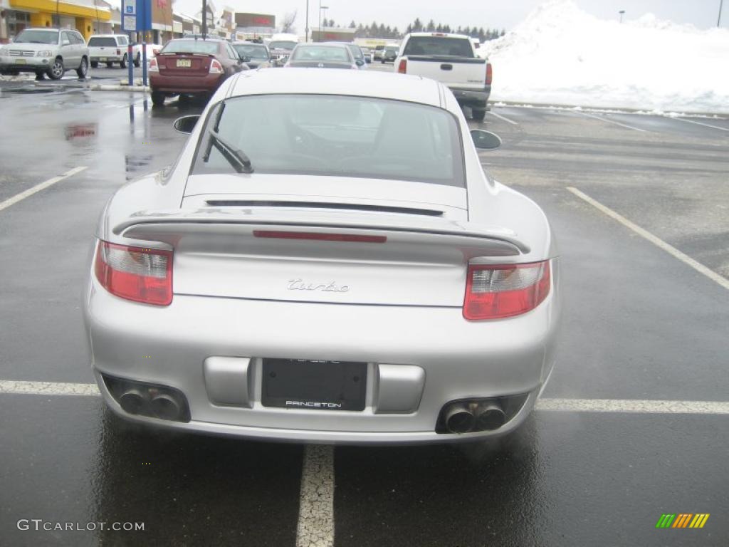 2008 911 Turbo Coupe - Arctic Silver Metallic / Black photo #10