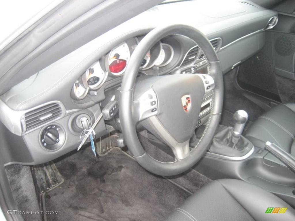 2008 911 Turbo Coupe - Arctic Silver Metallic / Black photo #20