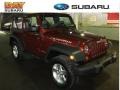 2007 Red Rock Crystal Pearl Jeep Wrangler Rubicon 4x4  photo #1