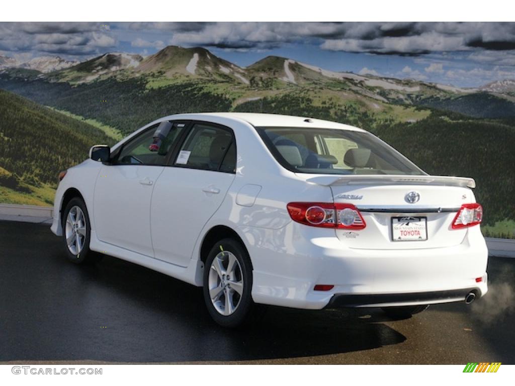 2011 Corolla S - Super White / Dark Charcoal photo #3