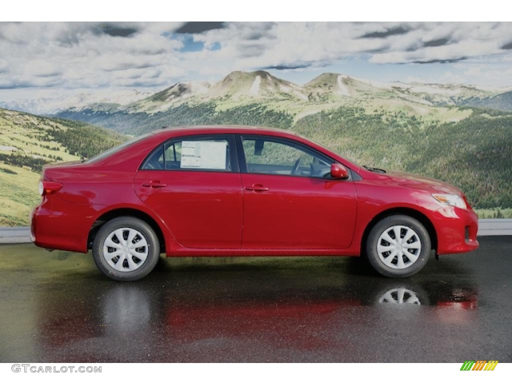 2011 Corolla LE - Barcelona Red Metallic / Ash photo #2