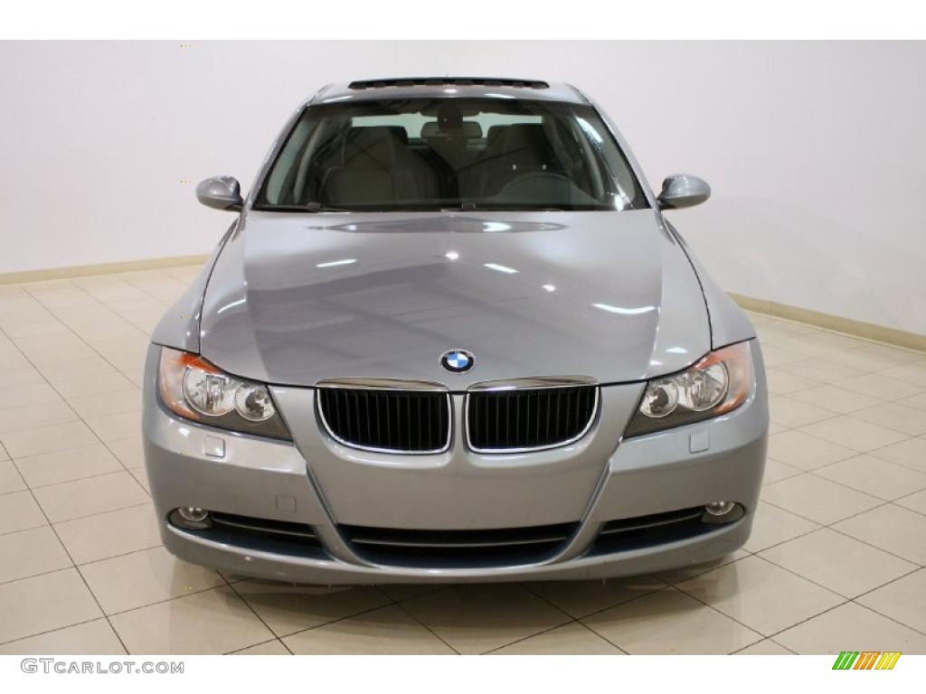 2008 3 Series 328xi Sedan - Arctic Metallic / Black photo #2