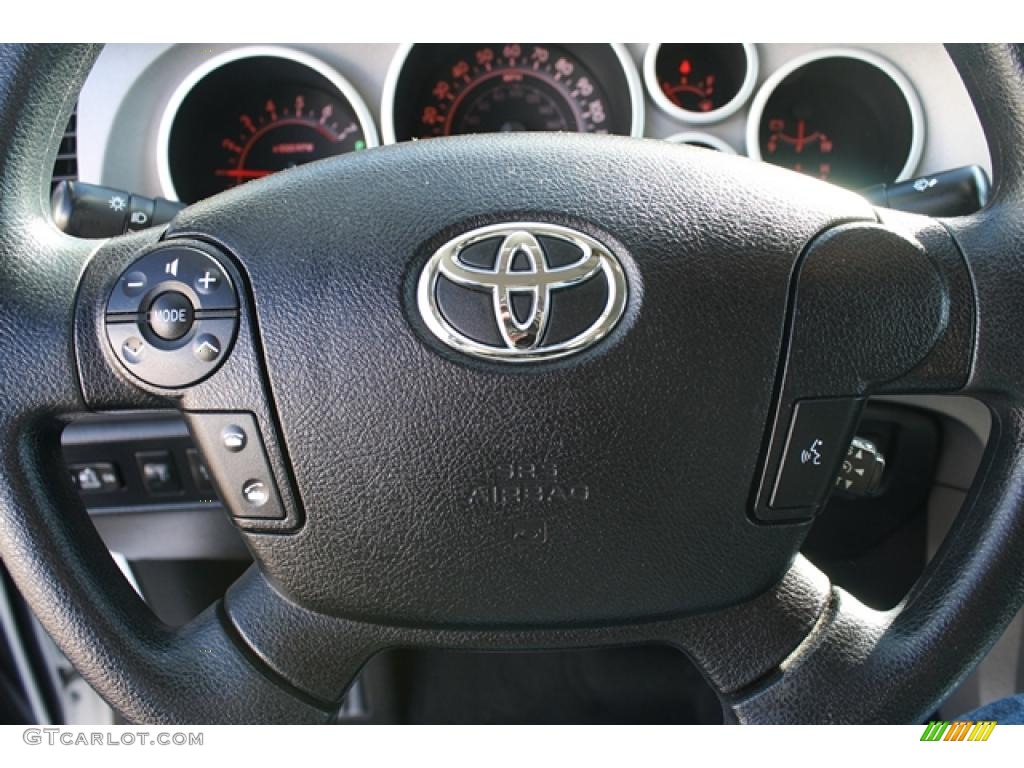 2010 Toyota Tundra TRD Rock Warrior CrewMax 4x4 Graphite Gray Steering Wheel Photo #44226733