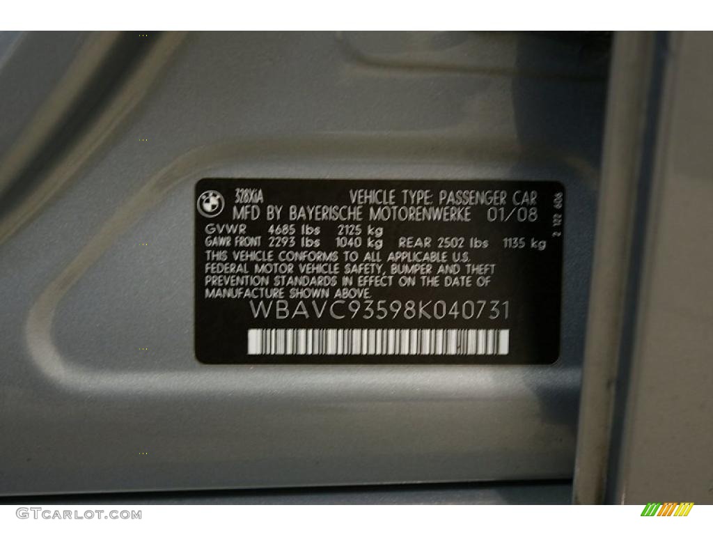2008 3 Series 328xi Sedan - Arctic Metallic / Black photo #19