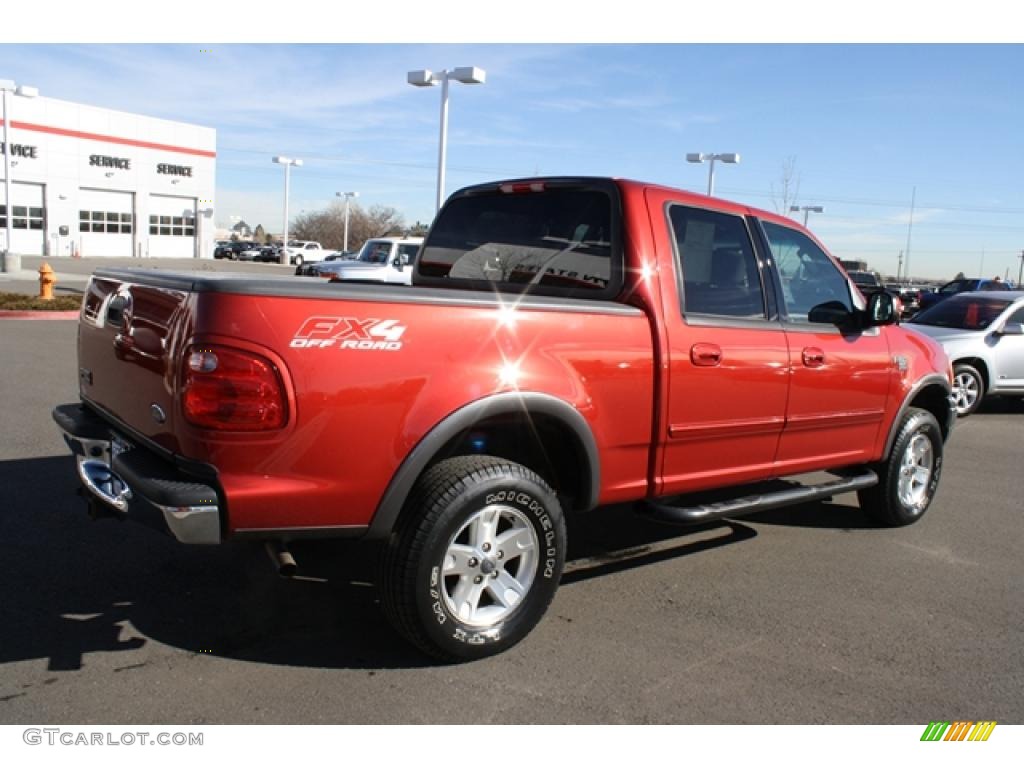2002 F150 FX4 SuperCrew 4x4 - Toreador Red Metallic / Medium Graphite photo #2