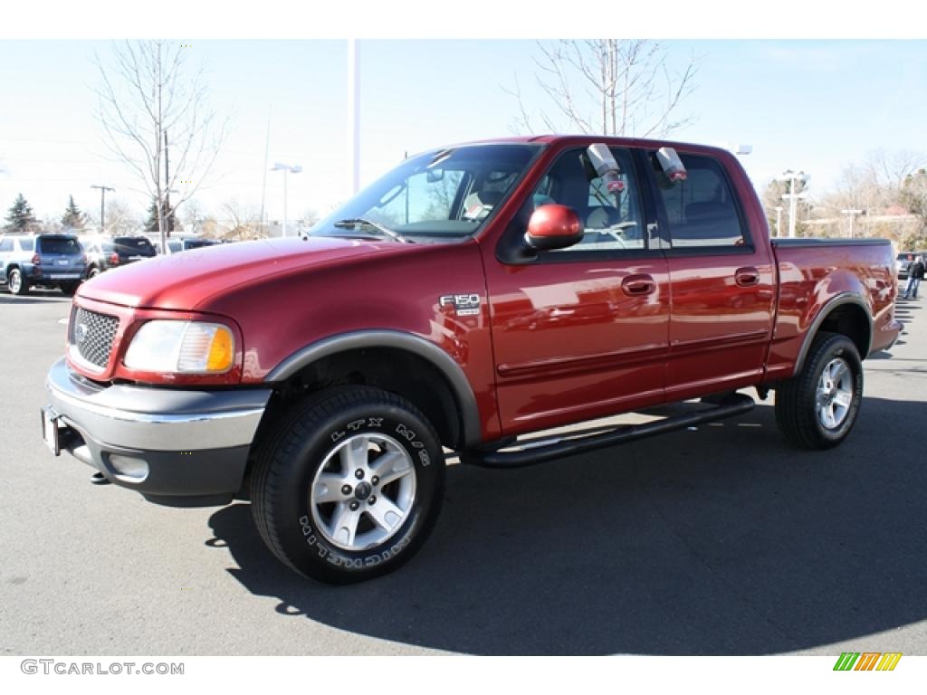 2002 F150 FX4 SuperCrew 4x4 - Toreador Red Metallic / Medium Graphite photo #5