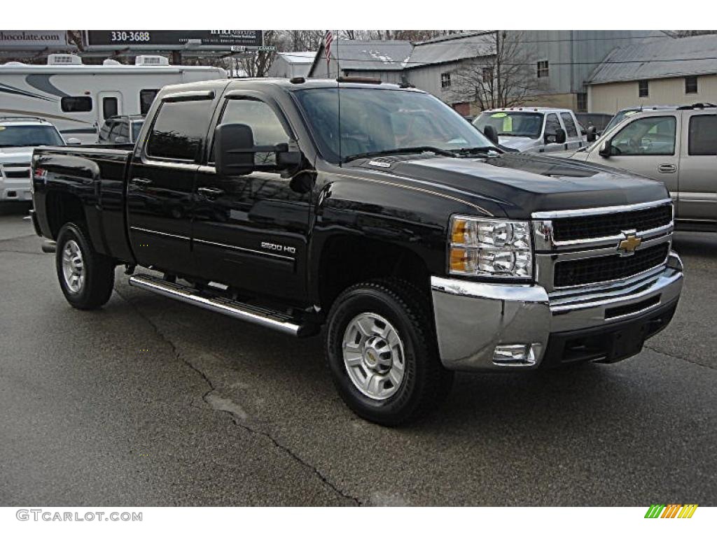 2010 Silverado 2500HD LTZ Crew Cab 4x4 - Black / Light Cashmere/Dark Cashmere photo #1